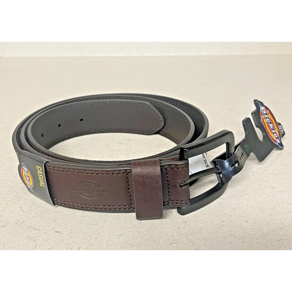 Dickies Men's 1.5" wide Brown Leather Casual Belt Size‎ XL 42 - 44 NWT